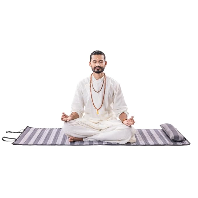 Mindbliss Anti-Skid Yoga & Meditation Mat with Foam and TPE Bottom Surface (Space Grey)
